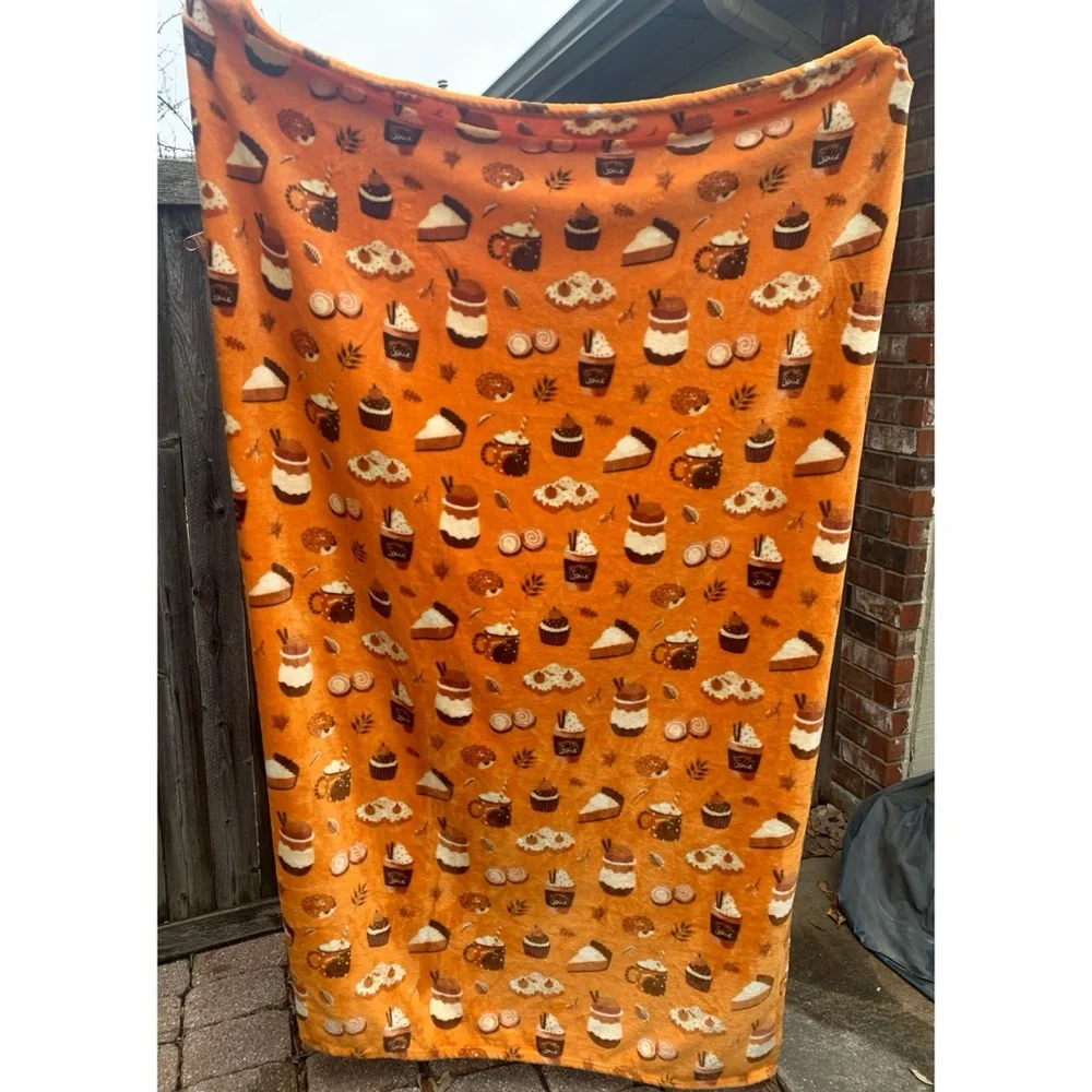 Storehouse Halloween Musical Glow in the Dark Toss Pillow + Pumpkin Spice Throw